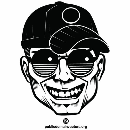 Football thug with a cap