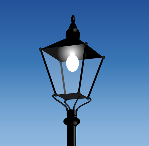 Vector illustration of old style street light