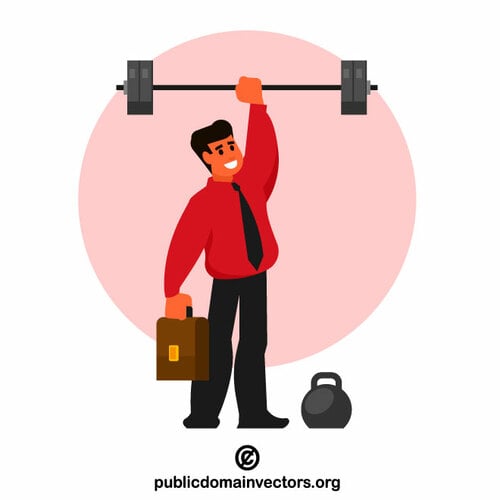 Strong businessman vector