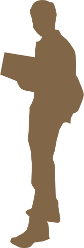 Silhouette des images de vecteur étudiant