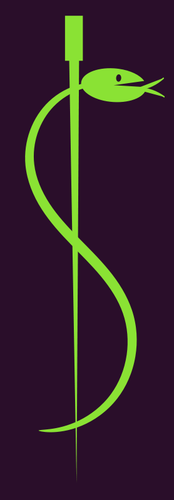 Rod of Asclepius vector graphics