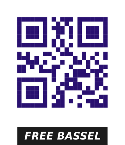 Gráficos del vector código QR BASSEL gratis