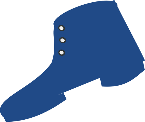 Blue silhouette of a boot vector image