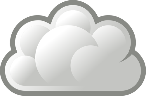 Obrázek vektorové ikony šedý mrak