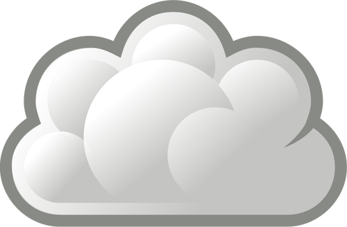 Grey cloud icon vector image