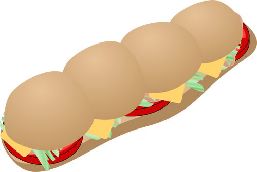 Vector clip art of Subway sandwich