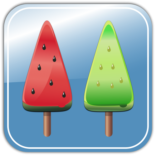Melon ice candies vector image