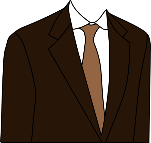 भूरे रंग सूट जैकेट वेक्टर क्लिप आर्ट