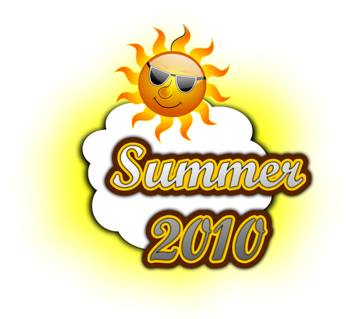 2010 年夏のロゴのベクトル画像