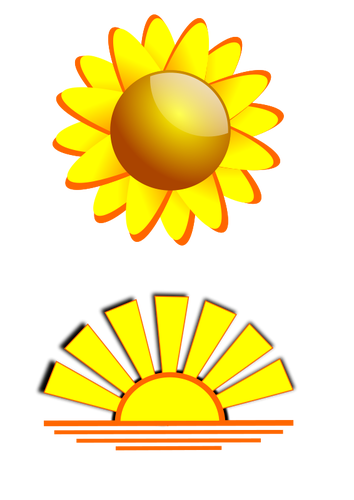 Dibujo vectorial de sol