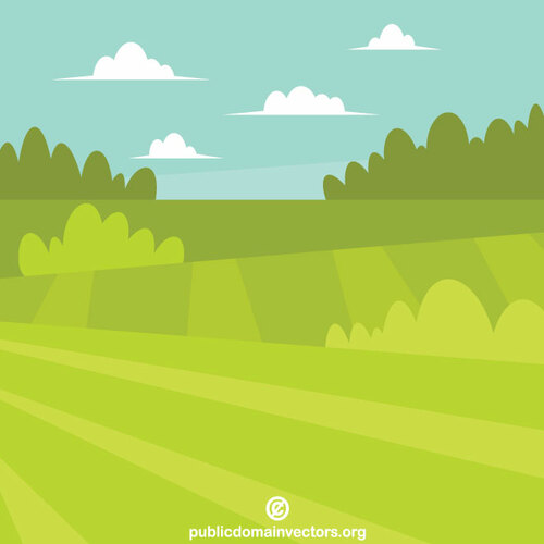 Green natural landscape vector clip art