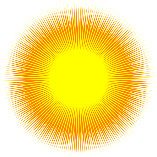 Clipart vectoriel de brillant soleil