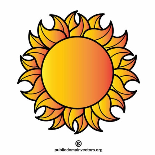 Planète soleil vector clipart