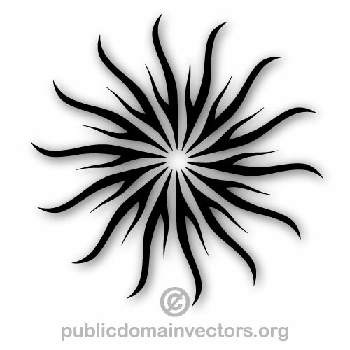 Sun form vektor ClipArt