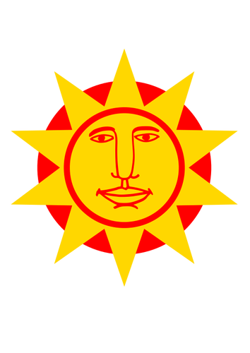 Vektör grafik büyük burunlu güneş