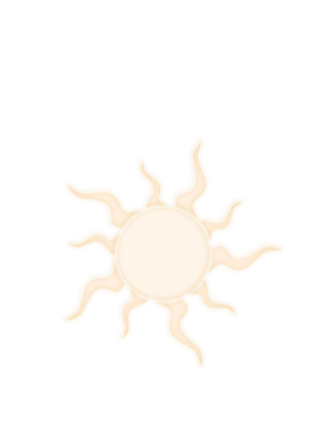 Bledé slunce vektorový obrázek