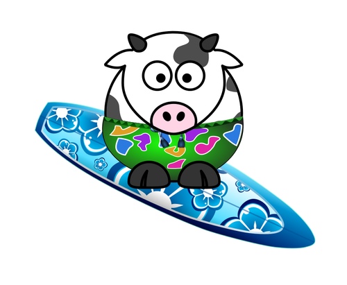 Surffaus lehmä vektori kuva
