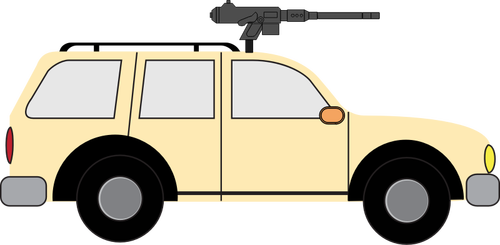 Самодельные боевой автомобиль векторное изображение