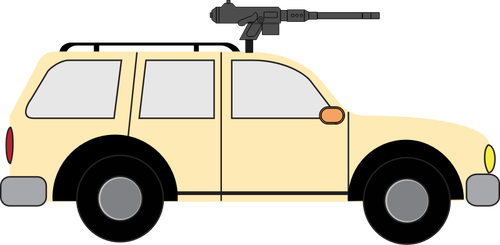 Improvised fighting vehicle vector image