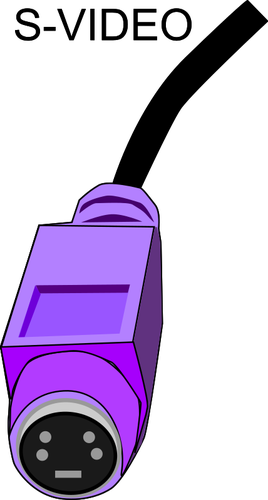 紫のビデオ コネクタ