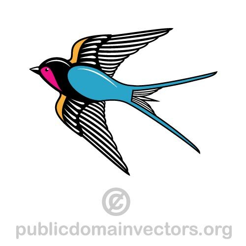 Golondrina vector clip art de la imagen