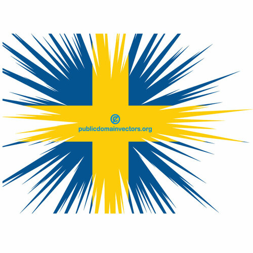Efeito da explosão da bandeira sueca
