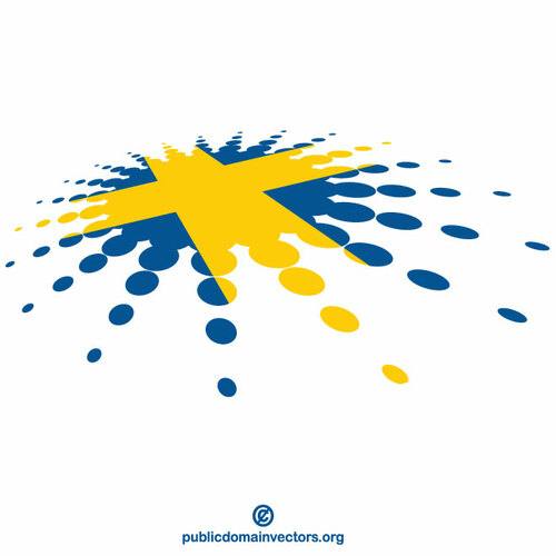 Schwedische Flagge Halbton-Design