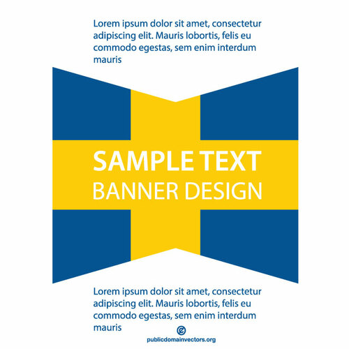 Projeto da página com bandeira sueca