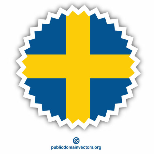 Klistremerke svensk flagg