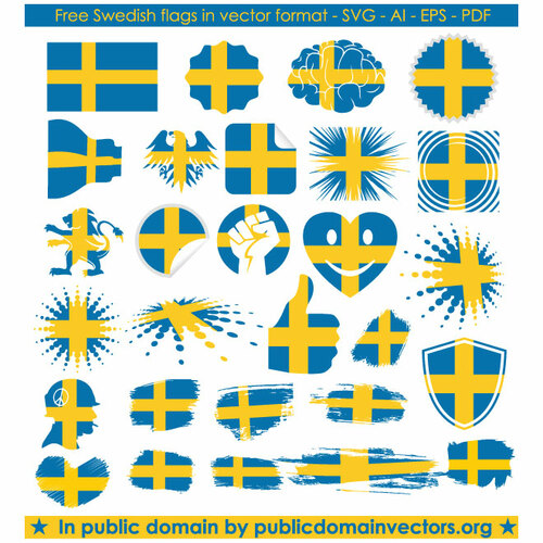 Zweedse vlaggen