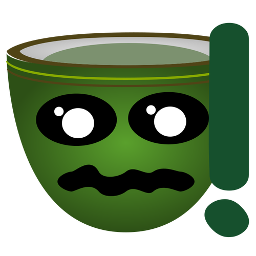 Vector clip art of green warning cup