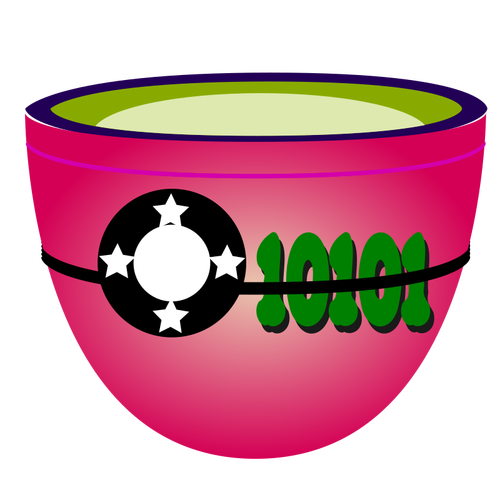 Ilustración de vector de tonos de rosa taza