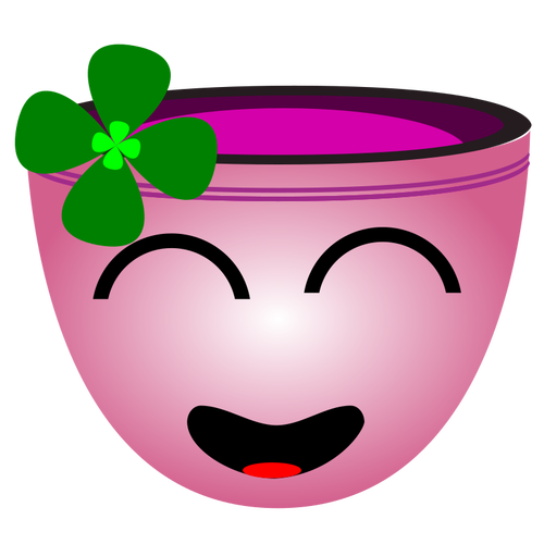गुलाबी चेहरा कप हँस के वेक्टर क्लिप आर्ट