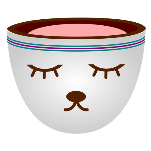 Vector de dibujo de la taza de la cara de oso polar