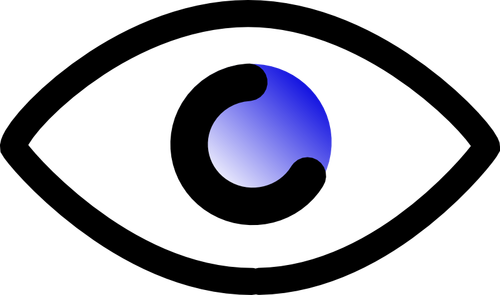 Vektorové grafiky modré oko symbolu