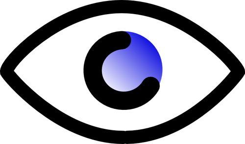 Vector graphics of blue eye symbol