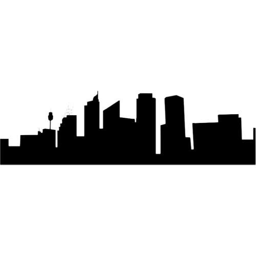 Сидней Скайлайн силуэт векторное изображение