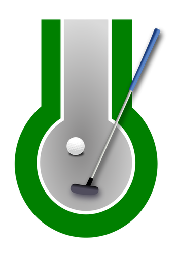Minigolf znamení vektorový obrázek