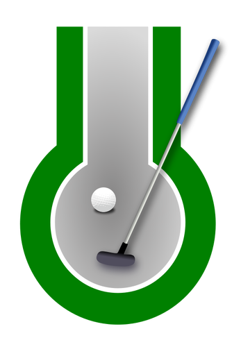 Mini-golf sign vector image