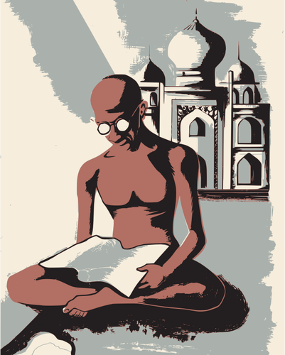 Símbolos de la ilustración de vector de India