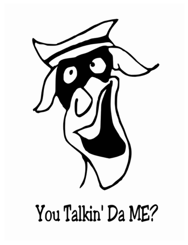 You talking to me? funny character vector image