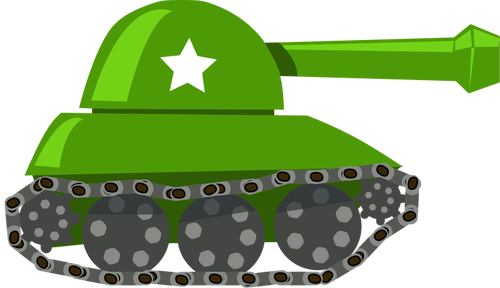 कार्टून टैंक वेक्टर छवि