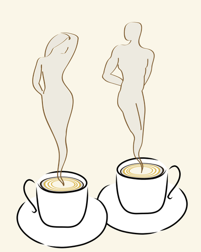 Clip di arti grafiche di due tazze di caffè