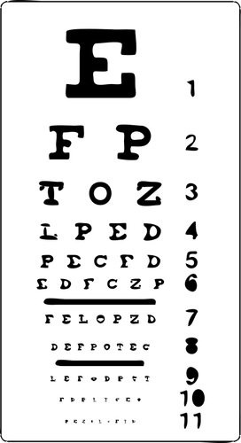 صورة ظلية لاختبار العين