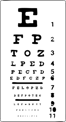 Eye test silhouette