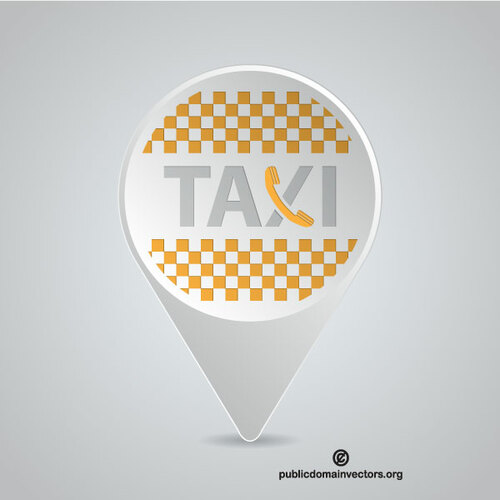 Taxi Symbol Lage pin