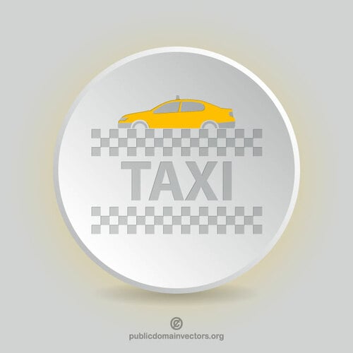 Taksi işaret yuvarlak şekil