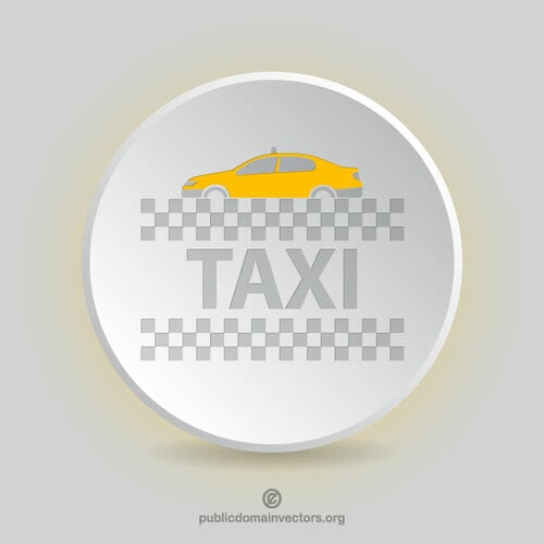 Taxi segno forma rotonda