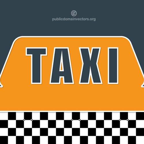 Fondo con señal de taxi