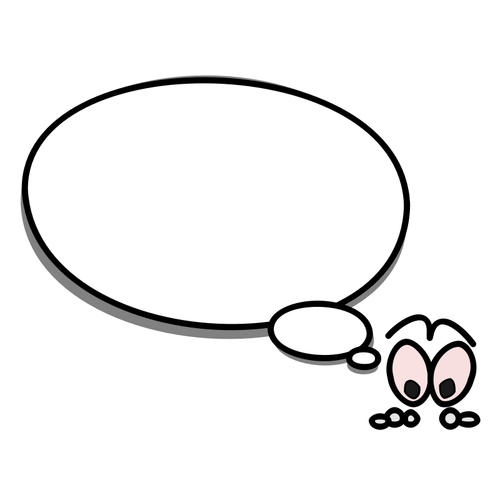 Speech bubble talking from right vector clip art